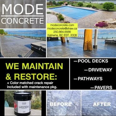 Kelowna concrete sealing, crack repair and maintenance experts.