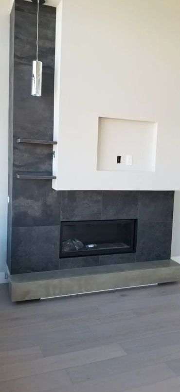 Venetian Plaster Fireplace