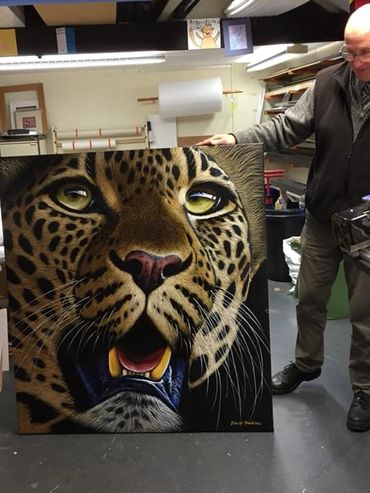 This is an unframed image, here we have been asked to fit the canvas onto deep profile stretchers.