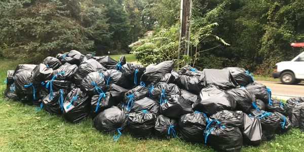 Junk Removal Pickup. 194 bags collected and disposed of.