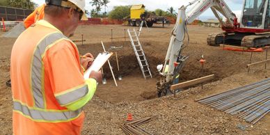 Observation of excavation and proper compaction prior to the installation of structural slab. 