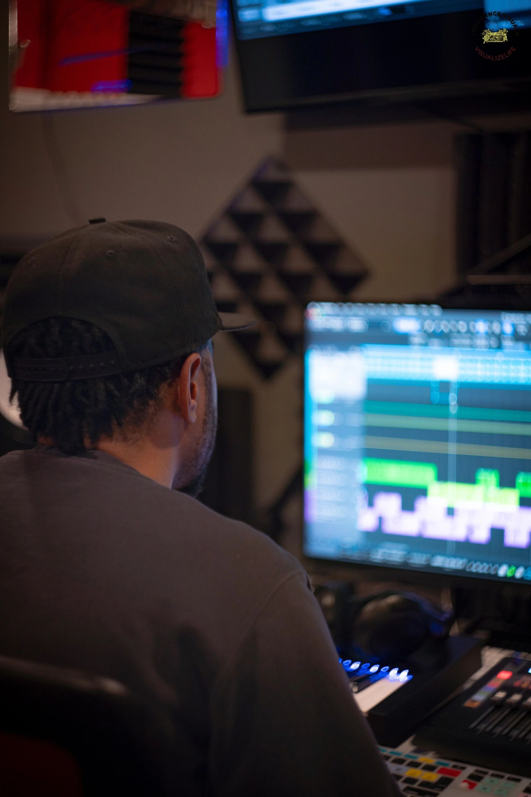 Recording studio interior for RVO Soundz