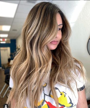Honey blonde balayage 