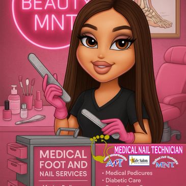 BOOK YOU MEDICAL FOOT/ NAIL SERVICES APPT WITH MRS.CASTANEDA. https://vivadebeauty.glossgenius.com/