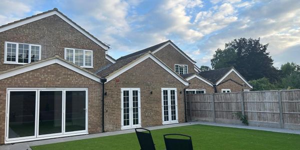 Single storey extension, full garden renovation completed on this property in Biggleswade, Bedford