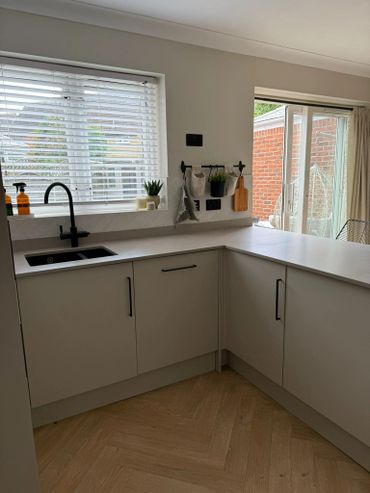 newly fitted kitchen for client in sandy bedfordshire