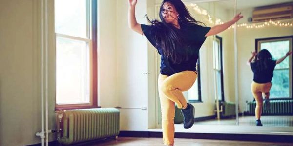 A girl dancing to hip hop.