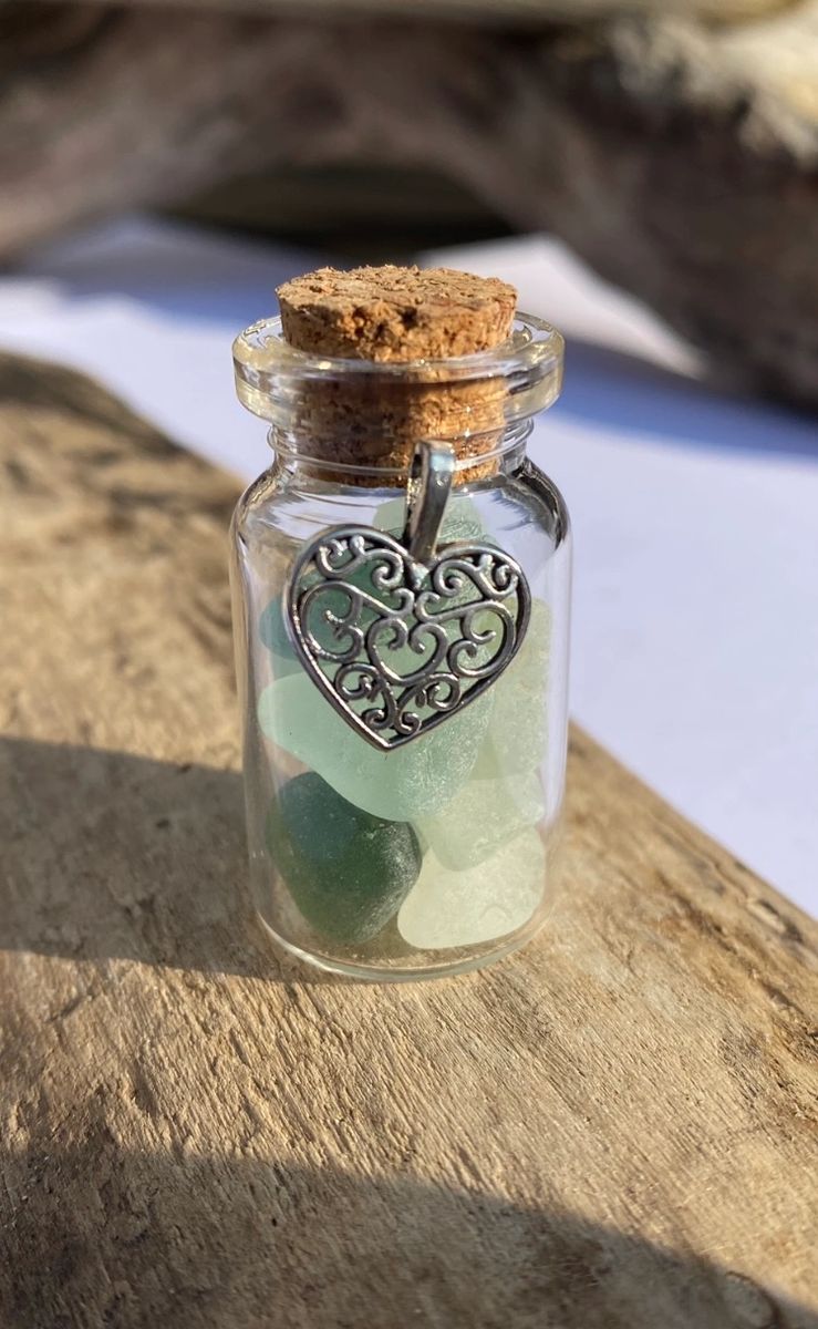 Sea Glass Mini Bottle with