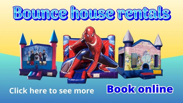 Best water slide bounce house rentals 4 adults & kids. Cheap bounce houses rentals. Toddler rentals.