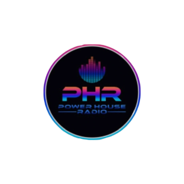 Logo of Power House Radio with neon colors.