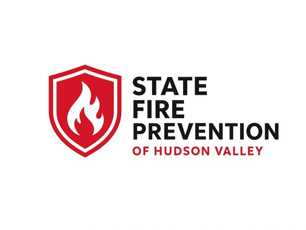 Logo of State Fire Prevention of Hudson Valley with a red flame shield.