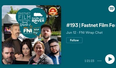 Michael P O'Hara talks with Paul Webster of Irelands FNI Wrapchat  Podcast @ 2023 Fastnet Film Fest 