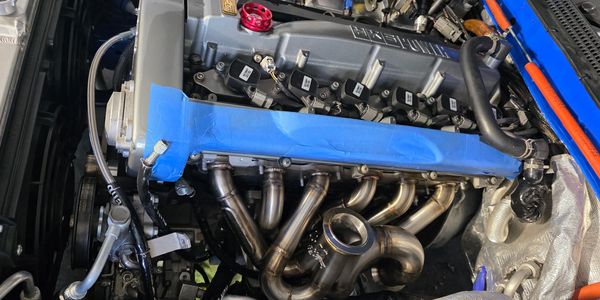 Custom Turbo manifold we built for a 1000 hp Nissan GTR 