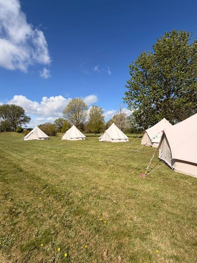 Glamping used as an example of what hiring The Greens at Waldringfield for.