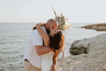 bride and groom wedding image in cyprus paphos town by cyprus wedding photographer