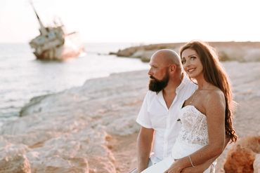 bride and groom wedding image in cyprus paphos town by cyprus wedding photographer