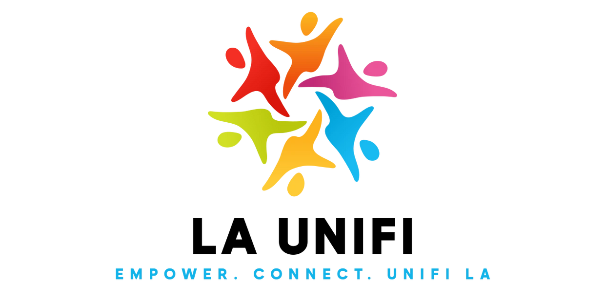 Colorful human figures forming a circle above the text 'Community Connectors'.