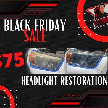 This service is discounted for $75 

We will restore your headlights back to clarity! 