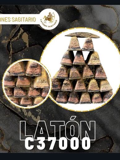 El Lingote de latón es una aleación que está compuesta por los elementos: CU y ZN, como principales.
