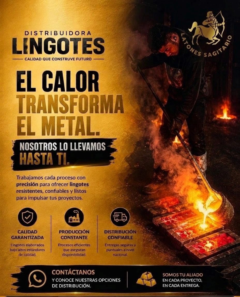 Trabajo en fundición y distribución de lingotes con calidad garantizada.