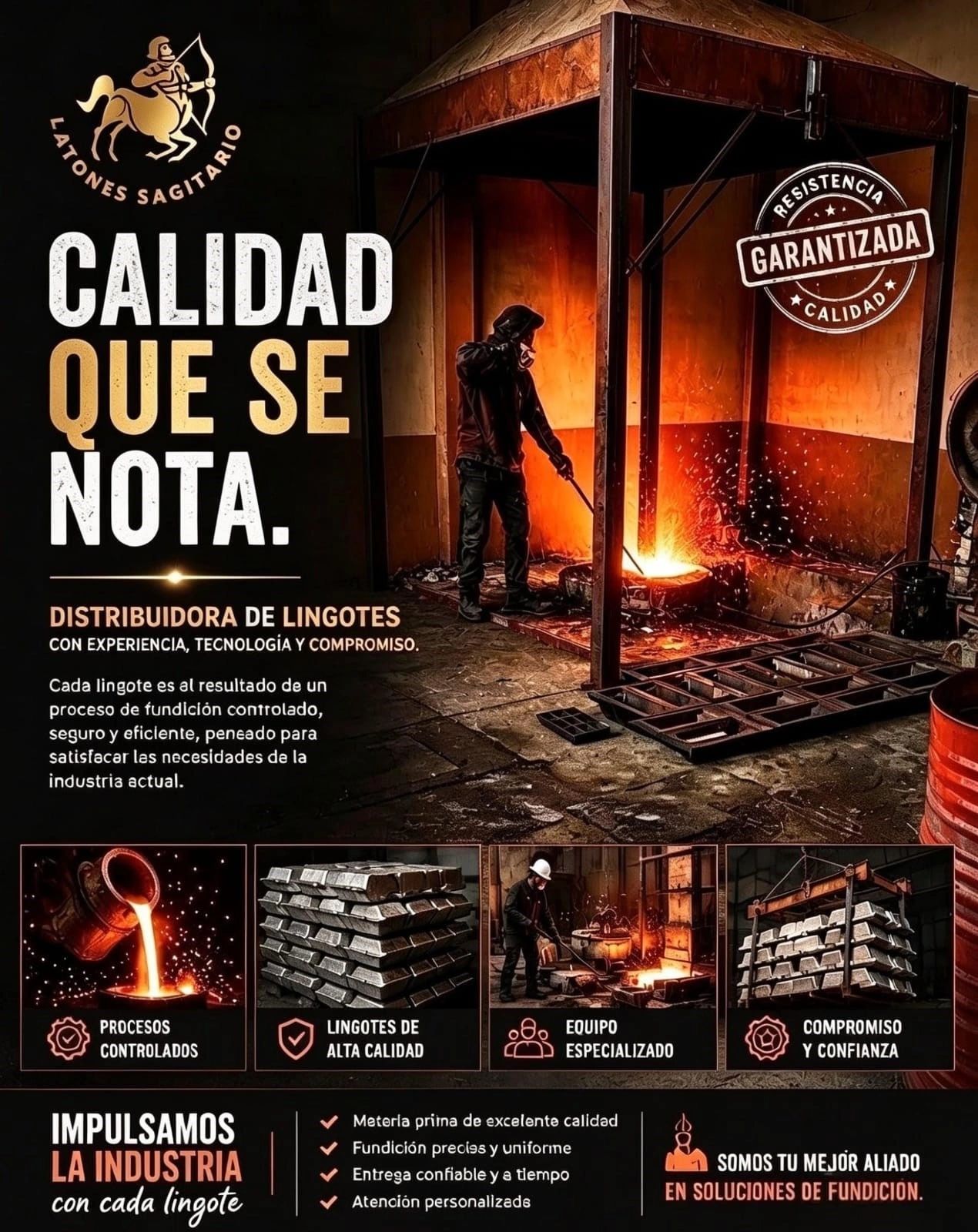 Distribuidora de lingotes con calidad y resistencia garantizadas.