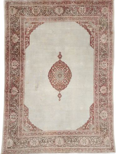Antique Haji Jalili Tabriz Rug 9' 0" x 12' 9" Circa 1880

