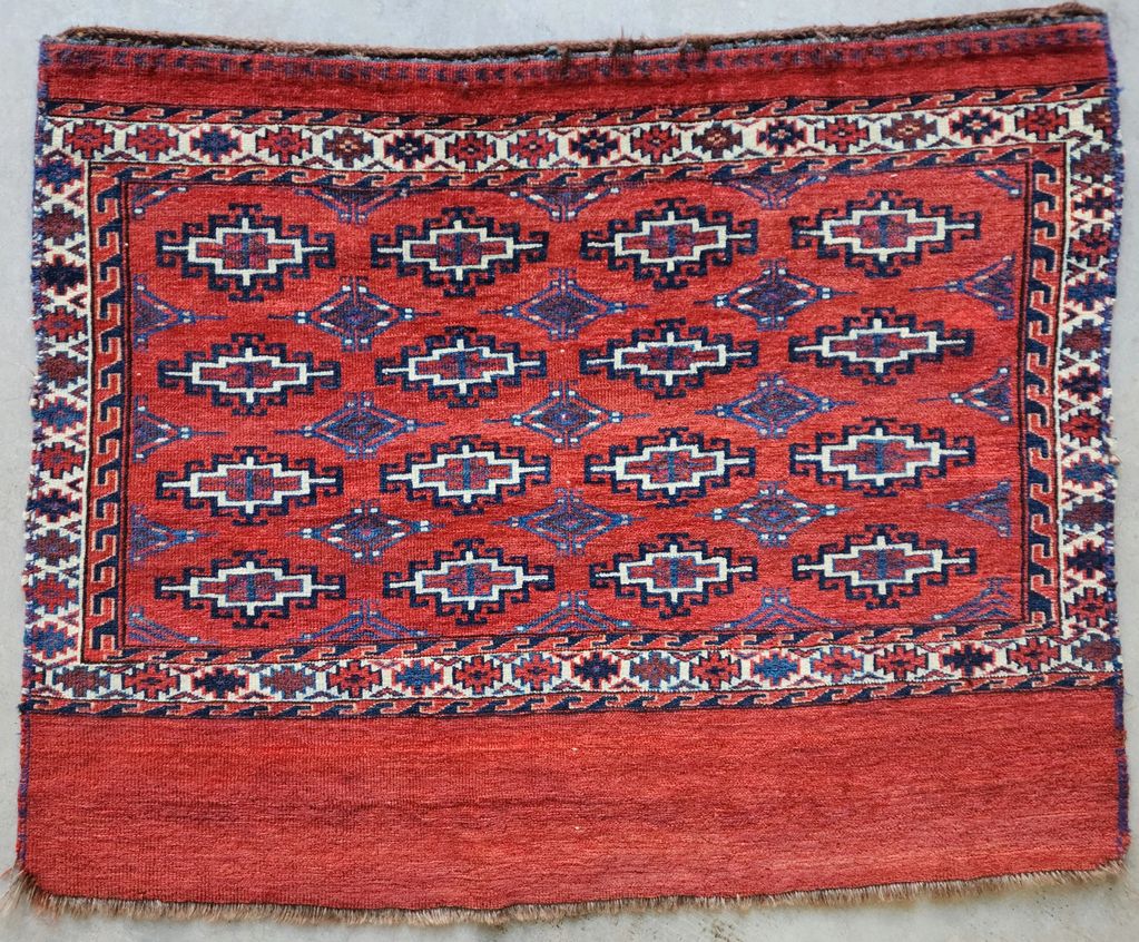 Antique Tekke Turkoman, Circa: Last quarter 19th century (1880's): 2' 7" x 3' 3"
