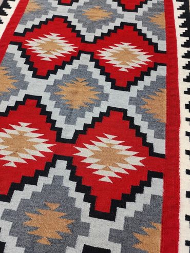 Navajo Revival Blanket (Circa 1980's) 3' 1 x 4' 11"