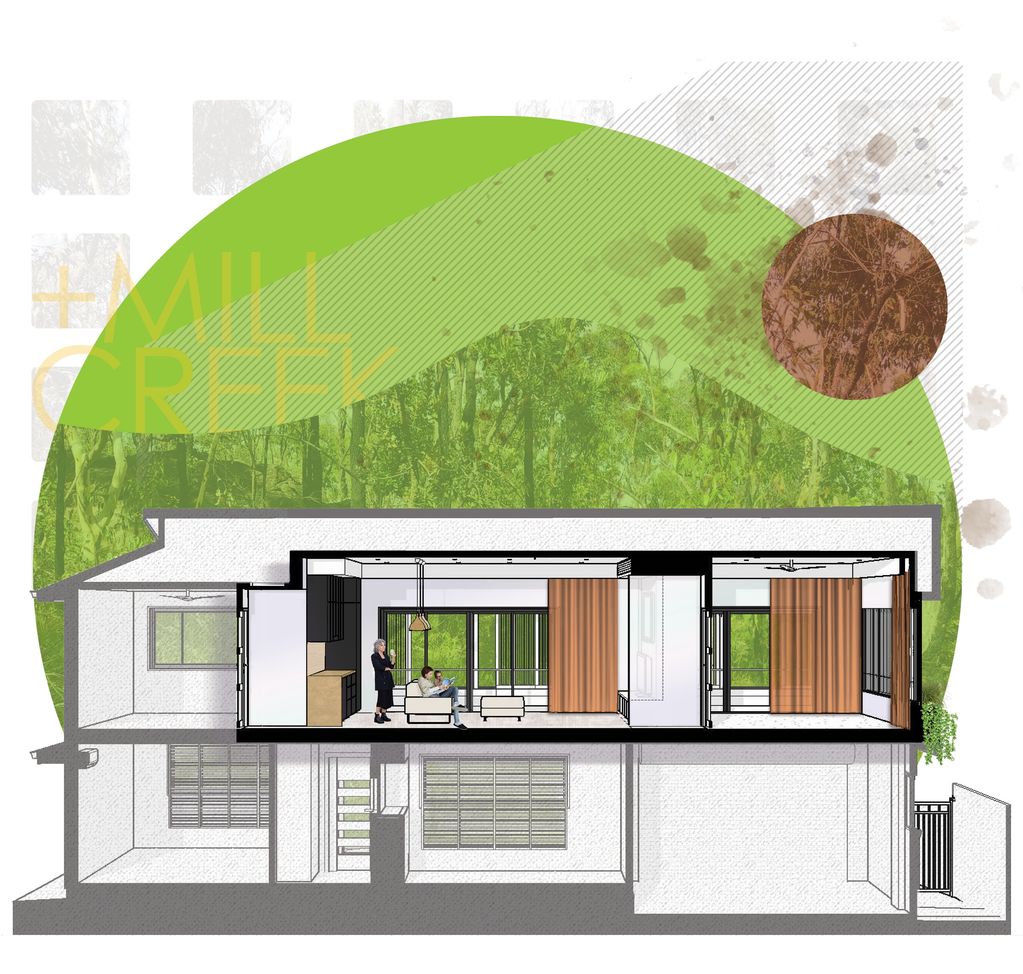 Custom design private residence with new first floor retreat overlooking national parkland.