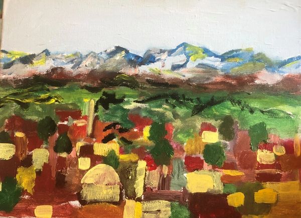 The Atlas Mountains from Marrakech.
40X30 Acrylic
£280
