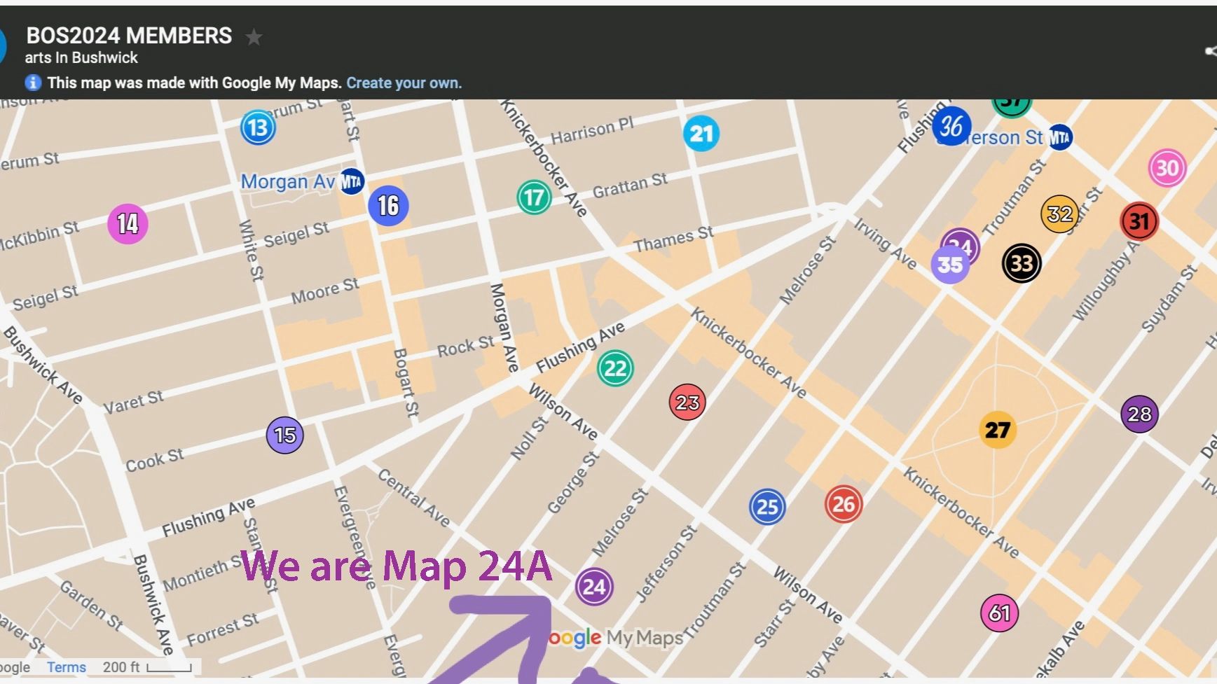 238 Melrose Street Art Studio Bushwick Open Studios 2024  Map #24A