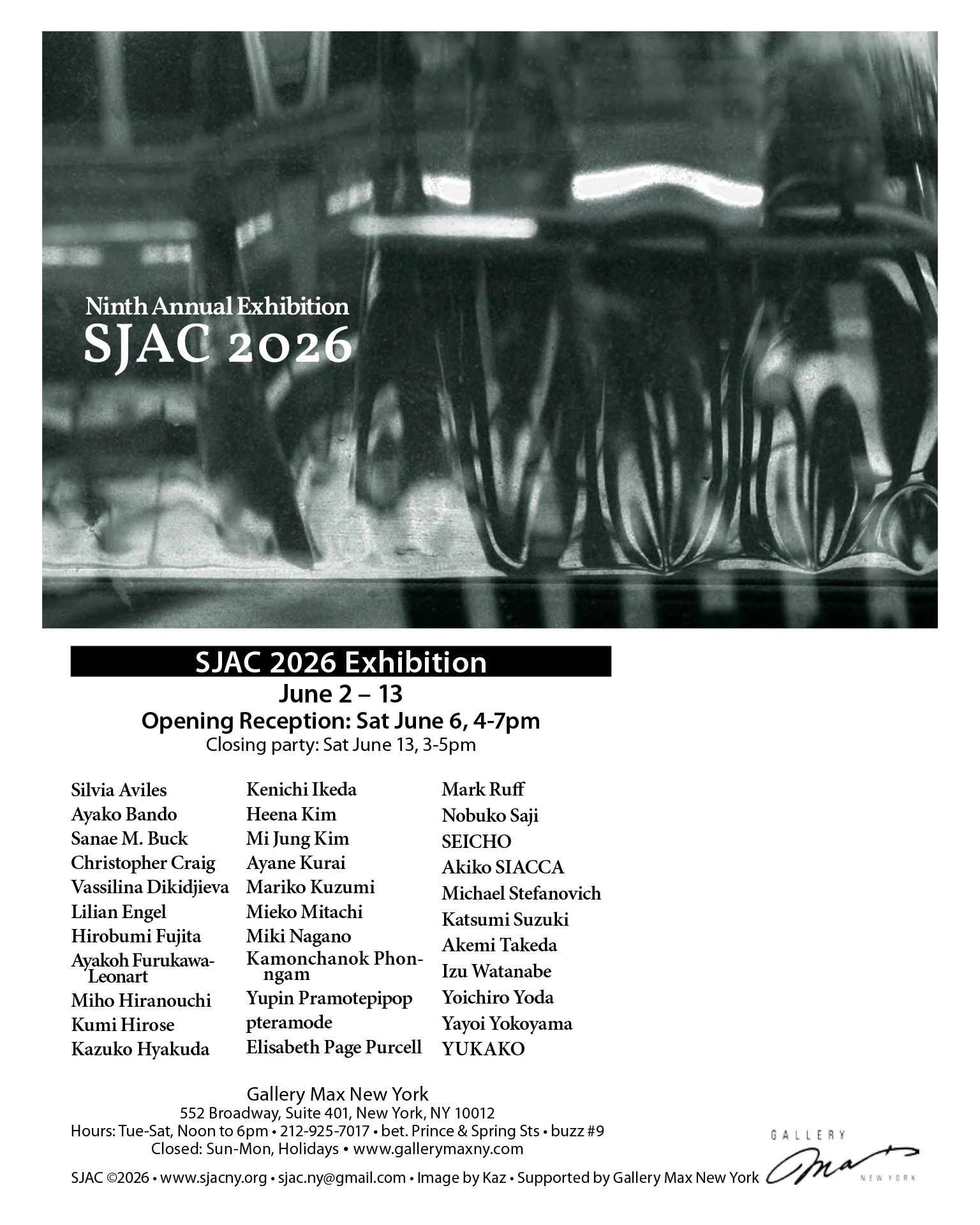 SJAC 2026 Ninth Annual Exhibition at Gallery Max in SOHO