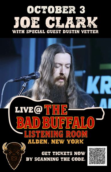Joe Clark live at The Bad Buffalo Listening Room on October 3.