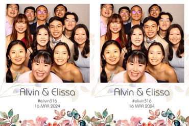 Group photo of friends at Alvin and Elissa's event on March 16, 2024.
