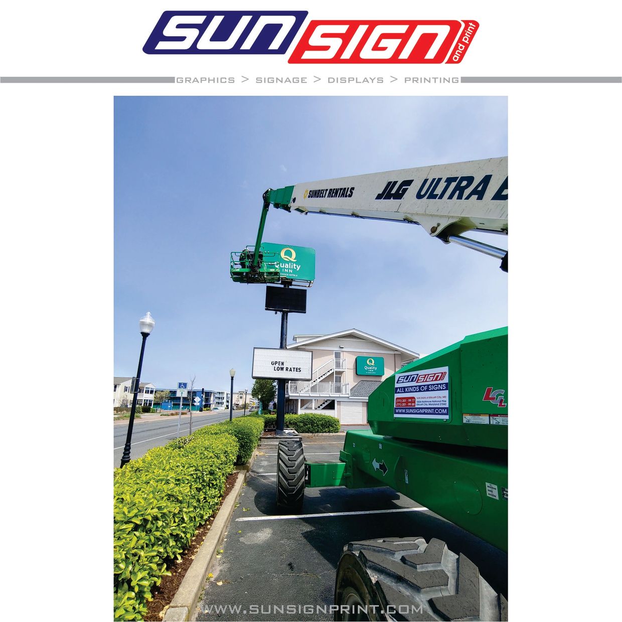 Sun Sign / custom outdoor signs /  vehicle graphics / vinyl banners