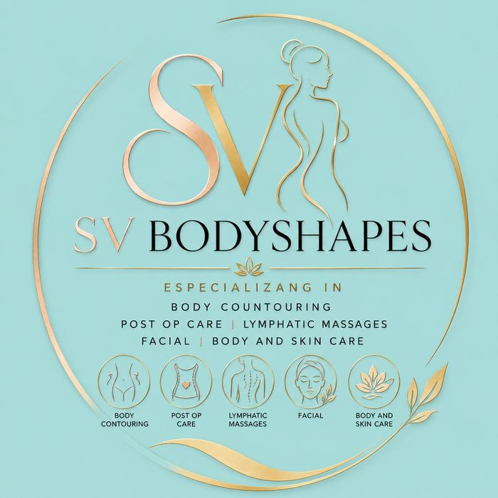 Elegant logo for SV Bodyshapes specializing in body contouring and skin care.