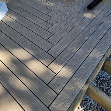 Composite Decking zipper pattern