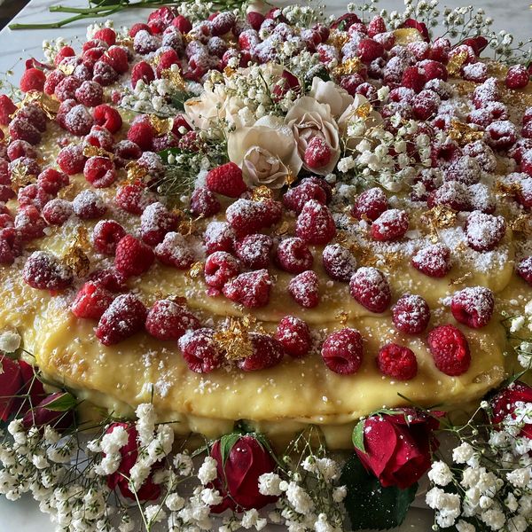 Authentic Italian Millefoglie  wedding cake for a wedding in Washington DC