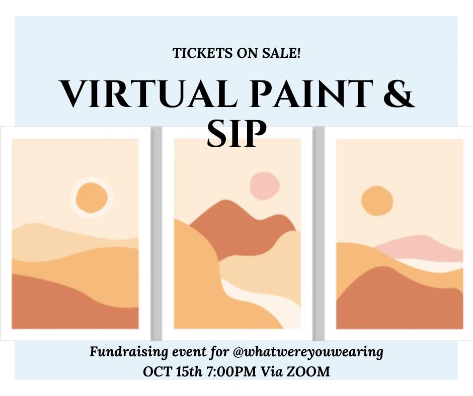 virtual paint and sip fundraiser