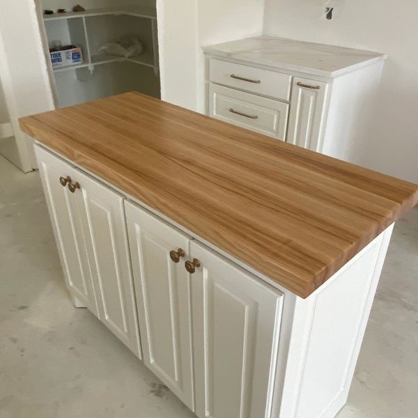 Turned Edge 2" Solid Ash Island Top w/ Conversion Finish