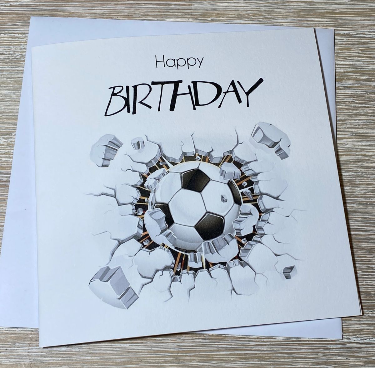 Soccer ball birthday card
