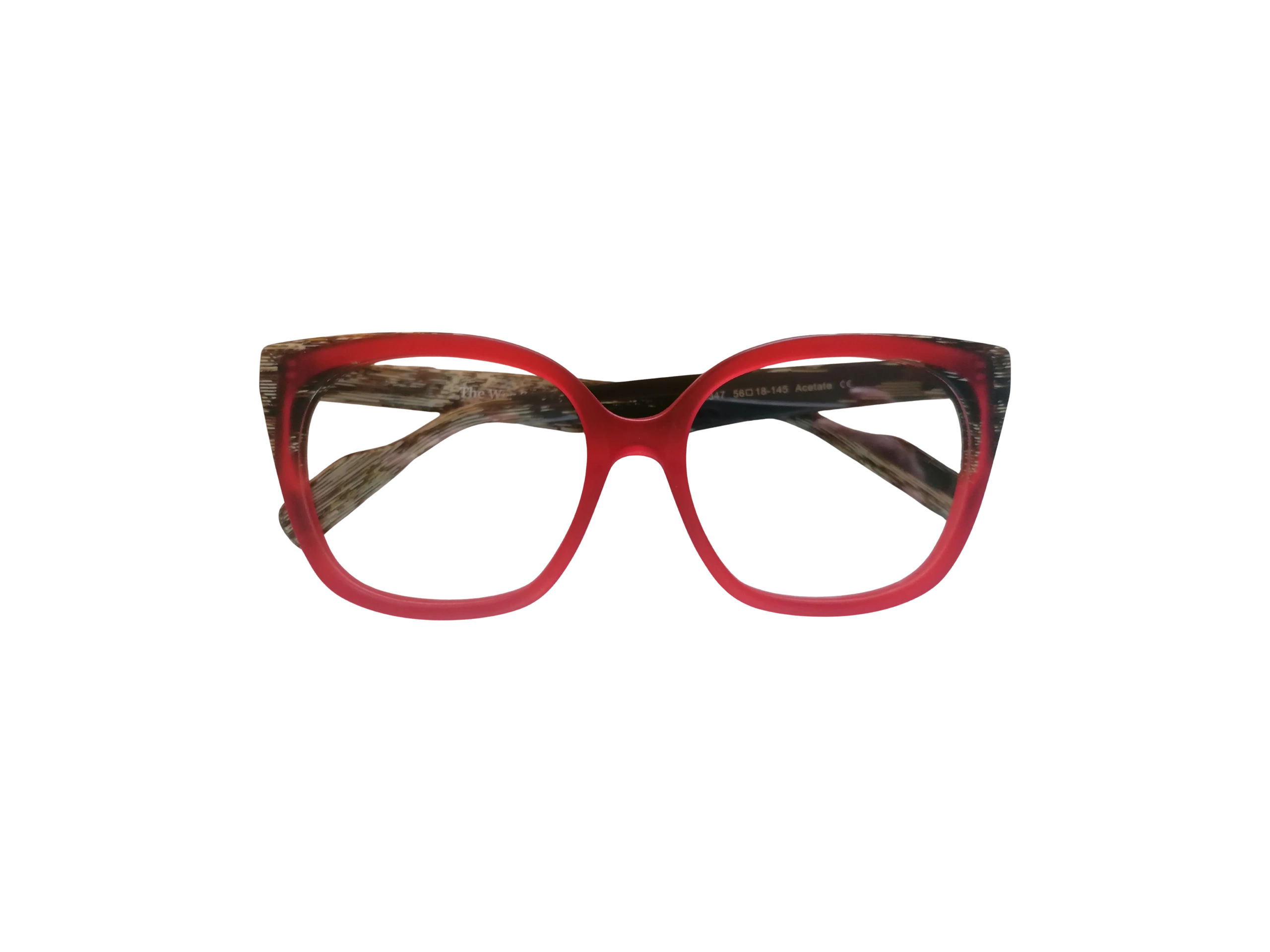 TWSS 347 Orange/Wood Effect Acetate frame 56-18