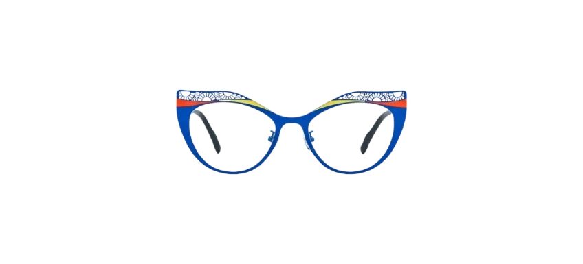 TWSS Titanium Cat Eye Matt Blue, orange and yellow