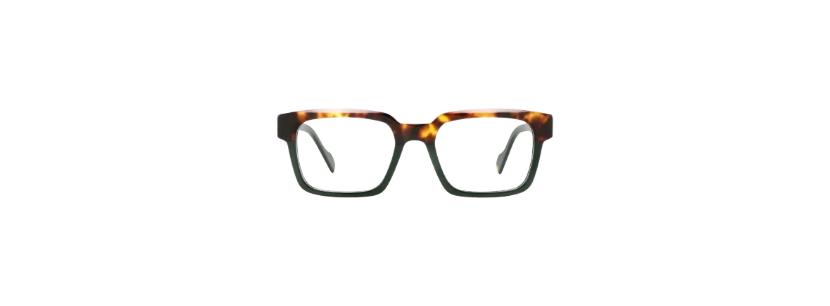 TWSS Rectangle Dark Green and Tortoiseshell plastic frame 52 20