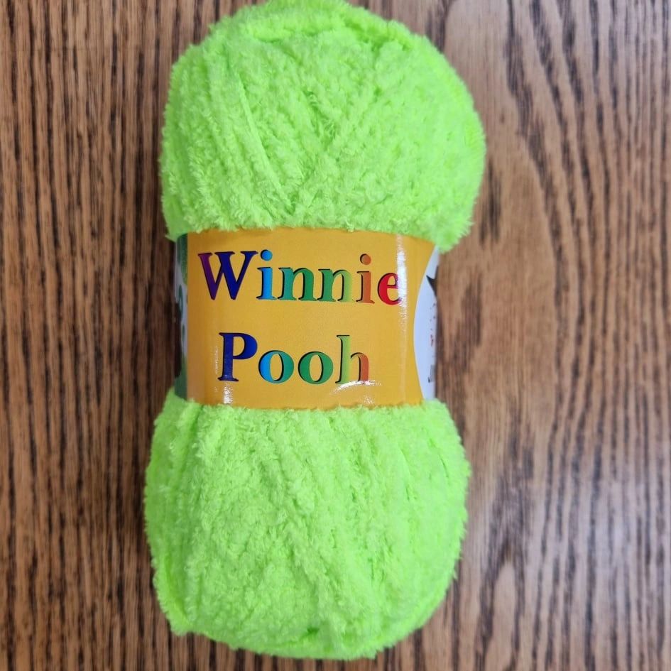 Winnie Pooh soft Fluffy yarn, 50g, neon 79