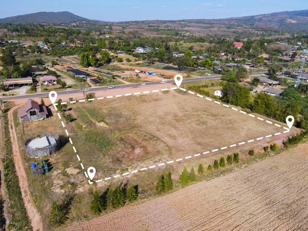 Land plot for building house aerial view