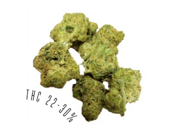 Chem Dawg OG is an indica-dominant strain, with THC potency of 22-30%