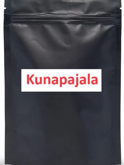 Black resealable bag with "Kunapajala" label.