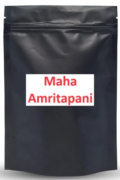 Black resealable pouch labeled Maha Amritapani.