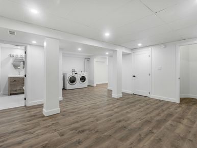 Beautiful Basement Remodeling, Laundry Remodeling. Basement and Laundry Design.